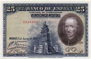 25 Pesetas 15.8.1928